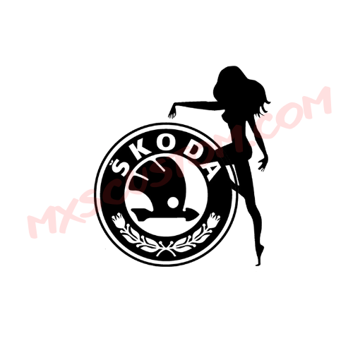 Sticker Skoda girl