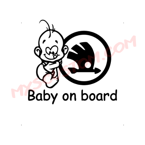 Sticker Baby on board Skoda
