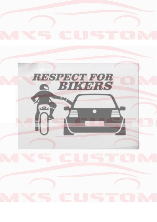 Sticker Volkswagen respect for bikers