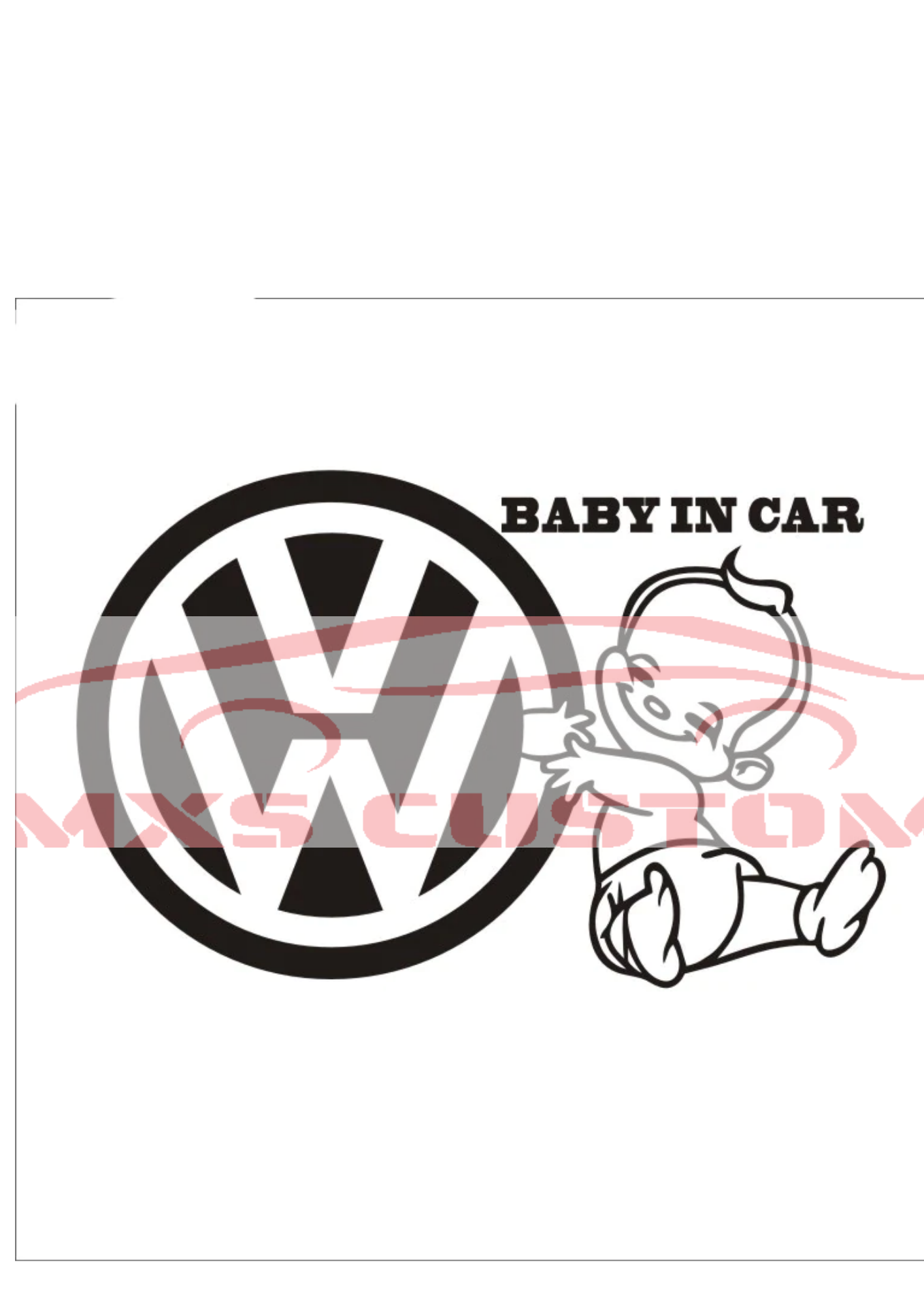 Sticker Baby in the car VW