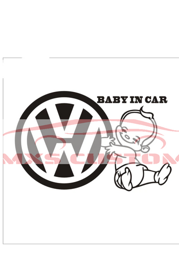 Sticker Baby in the car VW