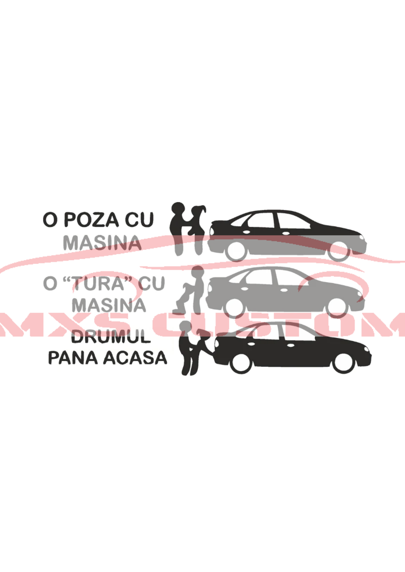Sticker O tura cu  masina Renault Laguna