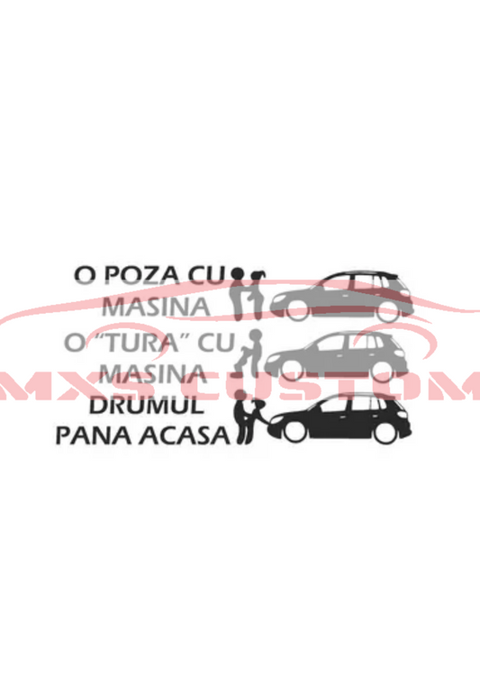 Sticker O tura cu  masina Volkswagen Tiguan