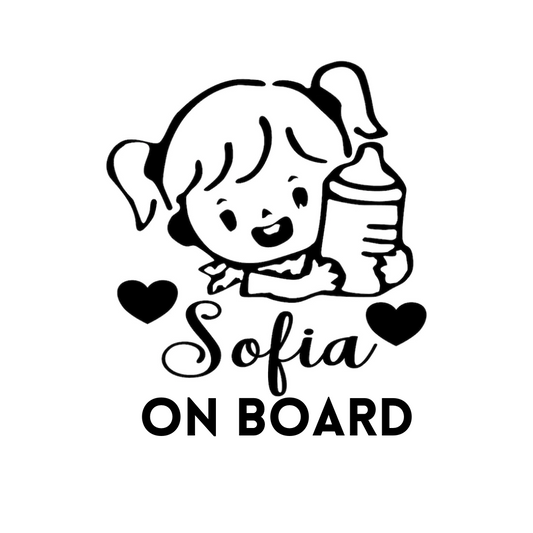 Sticker Baby on Board personalizat