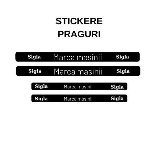 Set 4 stickere praguri personalizate