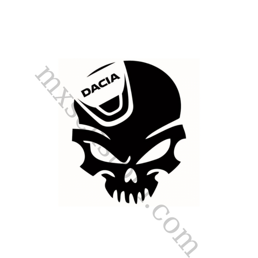 Sticker Dacia skull