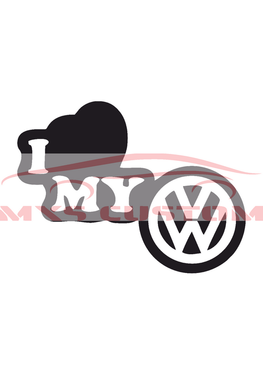 Sticker I love my Volkswagen
