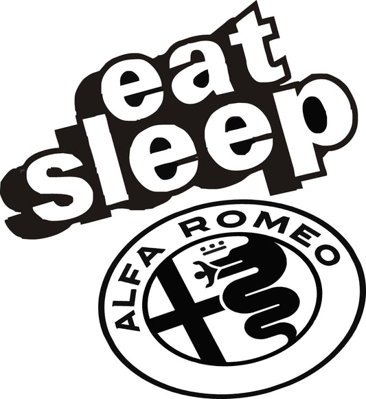 Sticker EAT SLEEP Alfa Romeo