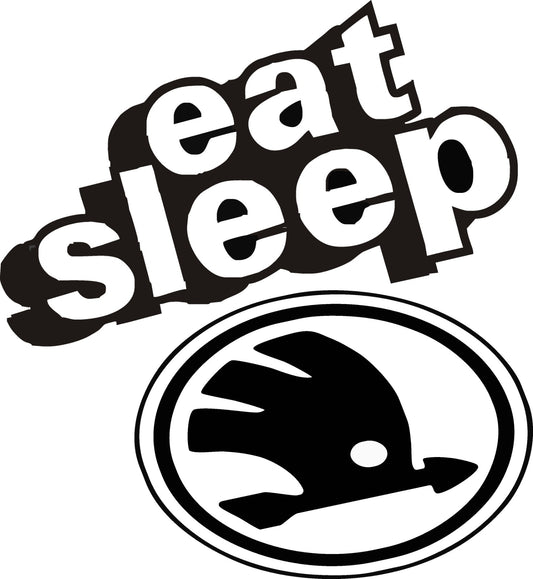 Sticker EAT SLEEP Skoda