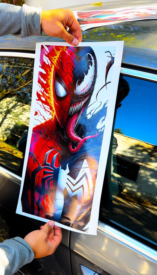 Sticker stalp spiderman