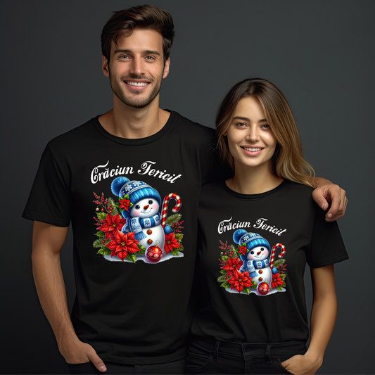 Set tricouri cuplu Craciun Fericit