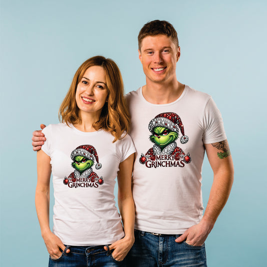 Set tricouri cuplu Merry Grinchmas v2