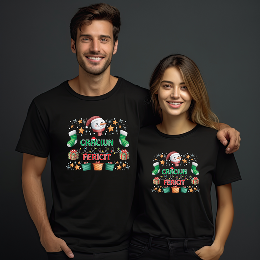 Set tricouri cuplu Craciun Fericit v2