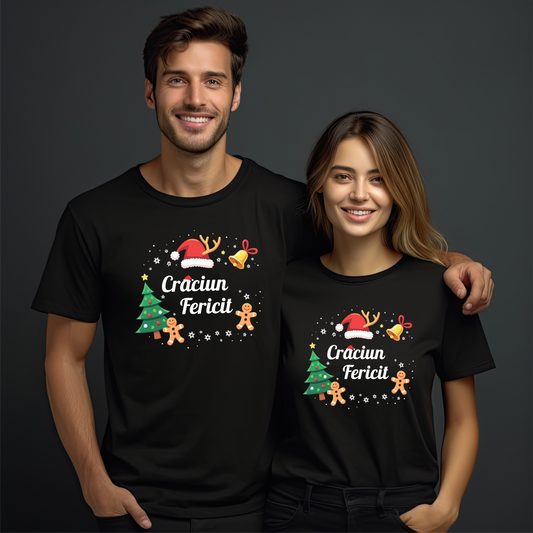 Set tricouri cuplu Craciun Fericit v3