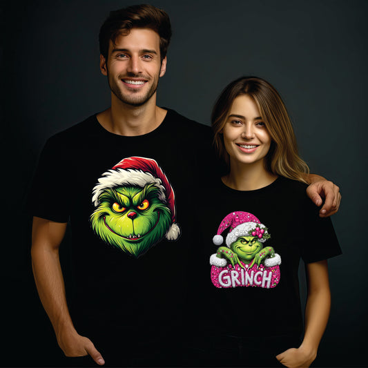 Set tricouri cuplu Grinch