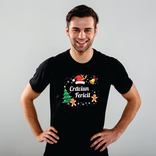 Tricou Barbat Craciun Fericit v2