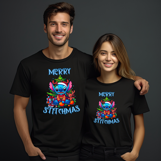 Set tricouri cuplu Stitch